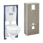 Grohe Solido+ - Set bâti-support, cuvette, abattant Softclose, plaque de déclenchement Arena Cosmopolitan, chrome 36531000 Grohe Solido+ - Set bâti-support, cuvette, abattant Softclose, plaque de déclenchement Arena Cosmopolitan, chrome 36531000