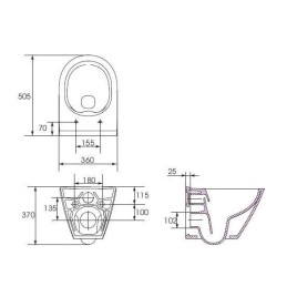 Cersanit City - WC suspendu, CleanOn, blanc K35-025