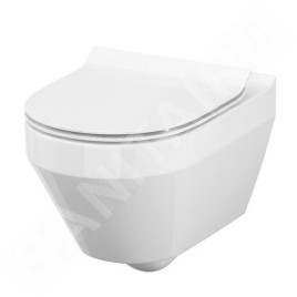 Cersanit Crea - WC suspendu avec abattant SoftClose, CleanOn, blanc S701-212