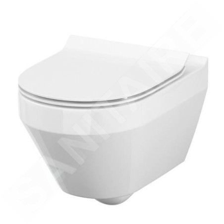 Cersanit Crea - WC suspendu avec abattant SoftClose, CleanOn, blanc S701-212
