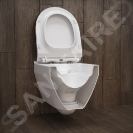 Cersanit Crea - WC suspendu avec abattant SoftClose, CleanOn, blanc S701-212