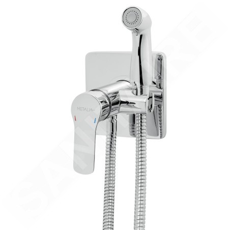 Novaservis Metalia 54 - Mitigeur encastré pour bidet, avec douchette et corps d'encastrement, chrome 54211,0