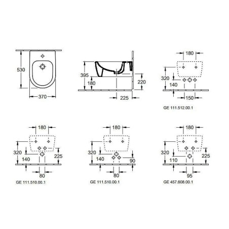 Villeroy & Boch Avento - Bidet suspendu 530x370 mm, blanc alpin 54050001
