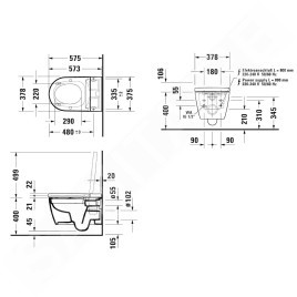 Duravit SensoWash Starck - Abattant électronique de bidet Lite Compact avec céramique, Rimless, SoftClose, HygieneGlaze, blanc