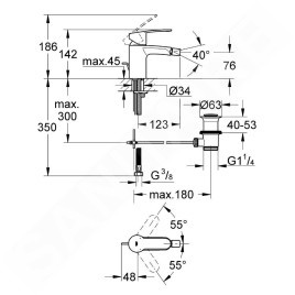 Grohe Eurostyle Cosmopolitan - Mitigeur de bidet, chrome 33565002