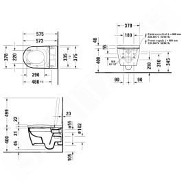 Duravit SensoWash Starck - Abattant électronique de bidet f Plus Compact avec la céramique, Rimless, HygieneGlaze, Softclose,