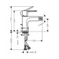 Hansgrohe Rebris S - Mitigeur de bidet avec vidage, chrome 72210000