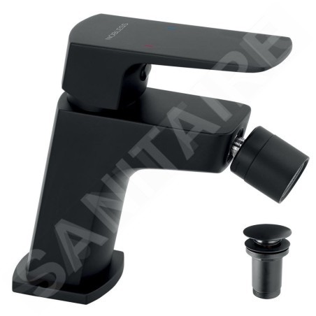 Novaservis Nobless Ego - Mitigeur de bidet avec vidage, noir mat 43011,5