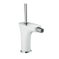 Hansgrohe PuraVida - Mitigeur de bidet avec garniture de vidage à tirette, blanc/chrome 15270400