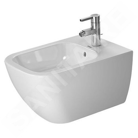 Duravit Happy D.2 - Bidet suspendu, avec WonderGliss, blanc alpin 22581500001