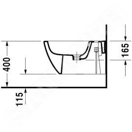 Duravit Happy D.2 - Bidet suspendu, avec WonderGliss, blanc alpin 22581500001
