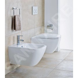 Duravit Happy D.2 - Bidet suspendu, avec WonderGliss, blanc alpin 22581500001