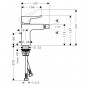 Hansgrohe Metris New - Mitigeur de bidet avec vidage, chrome 31280000