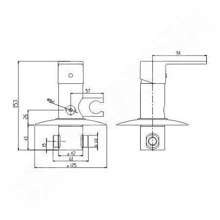 Novaservis Titania Fresh - Robinetterie de bidet encastré, chrome 96211,0