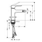 Hansgrohe Metropol - Mitigeur de bidet avec garniture de vidage push-open, chrome 74520000