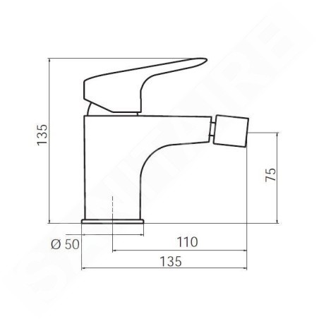Novaservis Titania Pure - Mitigeur de bidet avec vidage, chrome 90311,0