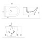 Sapho Avva - Bidet suspendu, trou pour robinet, noir mat 100324-110 Sapho Avva - Bidet suspendu, trou pour robinet, noir mat 100324-110