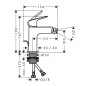 Hansgrohe Logis - Mitigeur de bidet avec vidage, EcoSmart, chrome 71201000