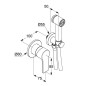 Kludi Zenta SL - Robinet de bidet encastré avec douche, avec corps, noir mat 489983965