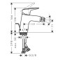 Hansgrohe Logis - Mitigeur de bidet avec vidage, noir mat 71204670