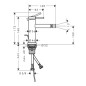 Hansgrohe Tecturis S - Mitigeur de bidet avec vidage, noir mat 73201670