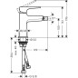 Hansgrohe Metropol - Mitigeur de bidet avec garniture de vidage push-open, chrome 32520000