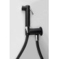 Sapho Robinets non mélangeur - Robinet mural avec douchette de bidet, rond, noir mat SG107NE
