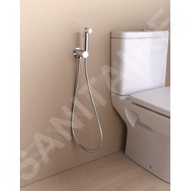 Sapho Robinets non mélangeur - Robinet mural avec douchette de bidet, rond, noir mat SG107NE