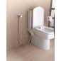 Sapho Robinets non mélangeur - Robinet mural avec douchette de bidet, rond, noir mat SG107NE