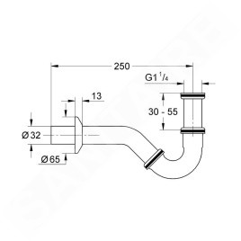 Grohe Siphons - Siphon de bidet, chrome 28946000