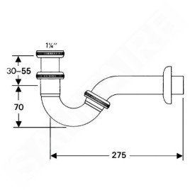 Hansgrohe Siphons - Siphon tube pour bidet, modèle courant, chrome 55237000