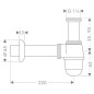 Hansgrohe Siphons - Siphon à petite tasse pour bidet, modèle courant, chrome 55213000