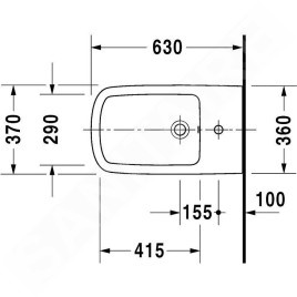 Duravit DuraStyle - Bidet sur pied, blanc 2283100000