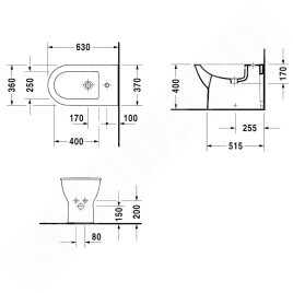 Duravit Darling New - Bidet à poser, blanc 2251100000