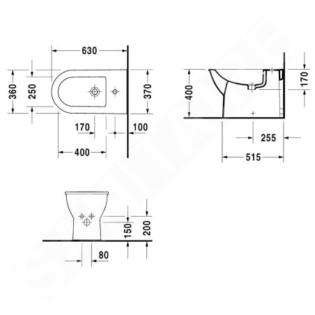 Duravit Darling New - Bidet à poser, blanc 2251100000