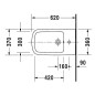 Duravit DuraStyle - Bidet suspendu, blanc 2286150000 Duravit DuraStyle - Bidet suspendu, blanc 2286150000