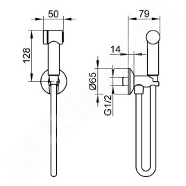 Keuco Accessoires de douche - Douchette de bidet, chrome 59983010000