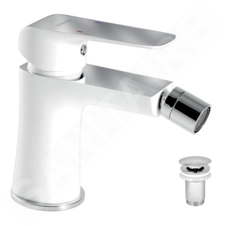 Novaservis Nobless Tina - Mitigeur de bidet avec vidage, blanc / chrome 38011,1