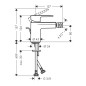 Hansgrohe Vernis Blend - Mitigeur de bidet avec vidage, chrome 71218000