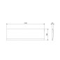 Polysan Deep Plain - Panneau frontal 1300x360 mm, gauche, blanc 72952
