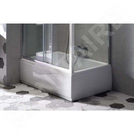 Polysan Deep Plain - Panneau frontal 1300x360 mm, gauche, blanc 72952