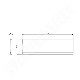 Polysan Deep Plain - Panneau frontal 1300x360 mm, droit, blanc 72953