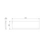 Polysan Deep Plain - Panneau frontal 1400x360 mm, droit, blanc 72955