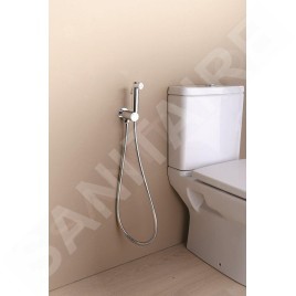 Sapho Robinets non mélangeur - Robinet mural avec douchette de bidet, chrome SG107