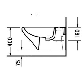 Duravit DuraStyle - Bidet suspendu, avec WonderGliss, blanc 22861500001