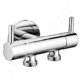 Sapho Accessoires - Robinet double pour raccord de douchette de bidet et WC, chrome 1209-04-B