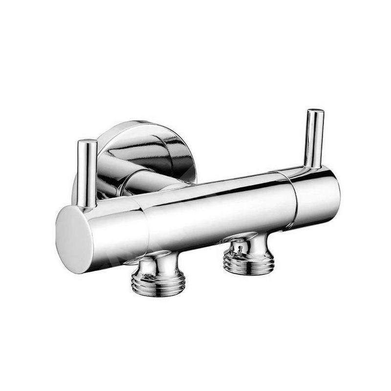 Sapho Accessoires - Robinet double pour raccord de douchette de bidet et WC, chrome 1209-04-B