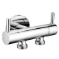 Sapho Accessoires - Robinet double pour raccord de douchette de bidet et WC, chrome 1209-04-B
