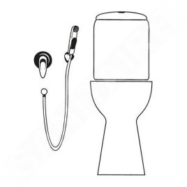 Sapho Deluxe - Douchette de bidet avec support, chrome 12327205017