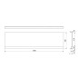 Polysan Deep Plain - Panneau frontal Nika 1300x360 mm, blanc 72956